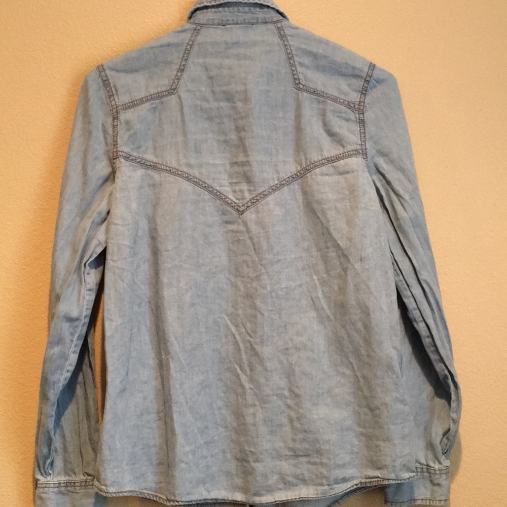 Denim button down top - Picture 4 of 4